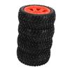 4PCS RC Rubber Tyre 12mm Hex Wheel Rims Rubber Tires Set RC Upgrade Replacement Tyres for 116