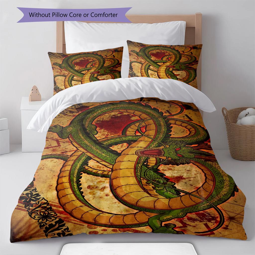 Cartoon Pattern Bedding Quilt Set Quilt Cover Pillowcase Home Decoration Birthday Gift (1 * Duvet Cover + 2 * Pillowcase, Without Core)