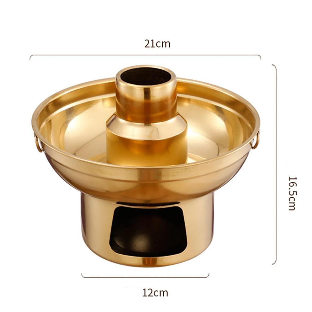 Suchy lód mleko herbata gorący garnek lustro polerowane światło luksusowy wielofunkcyjny łatwy do czyszczenia ze stali nierdzewnej suchy lód gorący garnek do domu