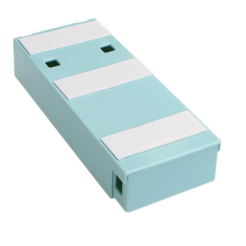 

Скрытый органайзер для хранения, подвесные синие коробки для хранения без перфорации, самоклеящиеся ящики для хранения под столом, контейнер для всякой всячины/0