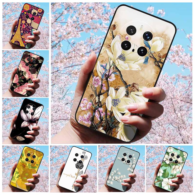 For Honor Magic7 Pro / Magic7 5G Cases 3D Relief Flower Emboss Soft Silicone For Magic7 Pro Magic 7 3D Cartoon Back Cover Cases