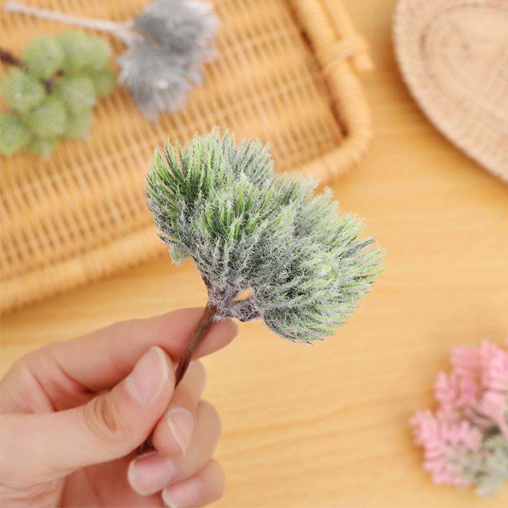 6PCS/Bundle Wedding Xmas Ornament Christmas Artificial Flowers Pine Simulation Plants Faux Grass