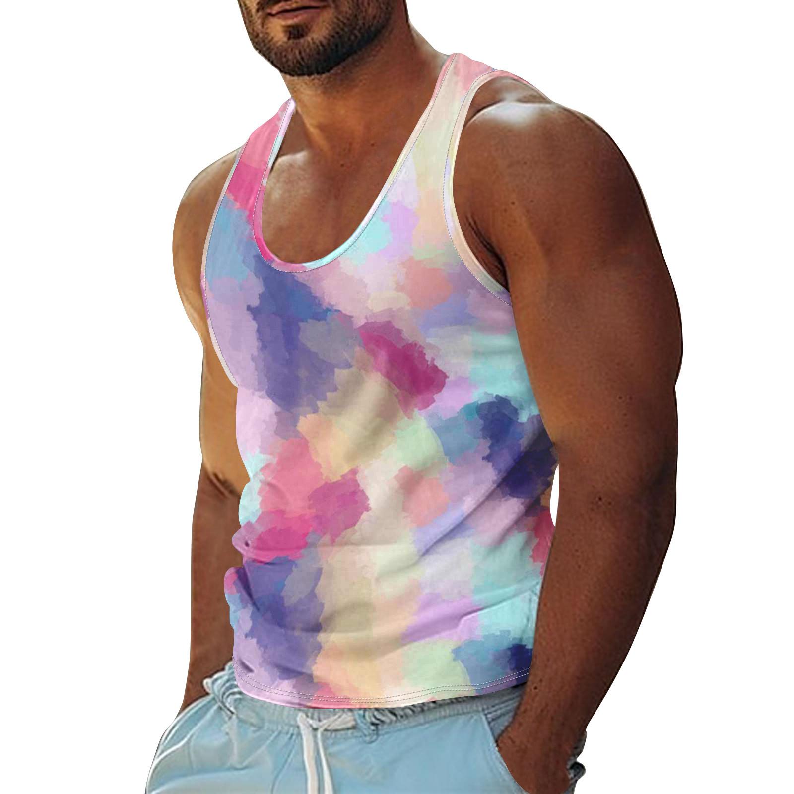 

Мужская летняя пляжная майка для серфинга, повседневная дышащая майка без рукавов, свободная майка с принтом XXXL