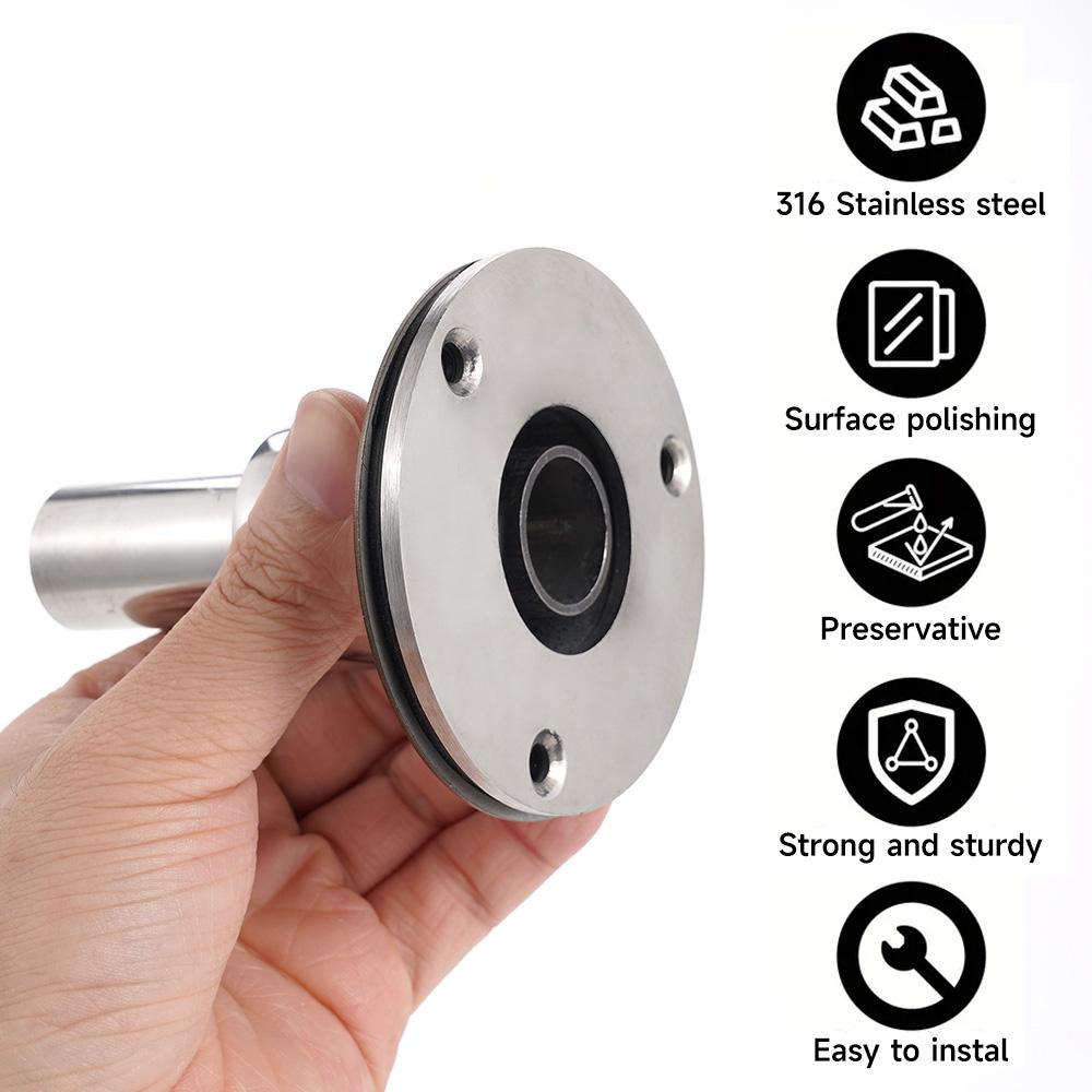 24mm Stainless Steel 316 Thru Hull Exhaust Fitting Tube Pipe Socket Hardware Part Air Diesel Vent Heater For Car Boat Truck