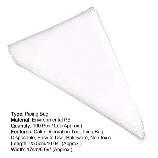 100PCS Piping Bags Extra Thick No-slip Fondant Cake Cupcake Pastry Decorating Icing Piping Bag for Cooking