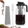 Kávovar na Cold Brew s nerezovým filtrem na kávu pro ledovou kávu, ledový čaj, ovocné nápoje, skleněný džbán s víčkem a nalévacím hrdlem