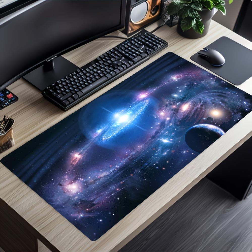Space Universe Mouse Pad Desk Mats Gaming Room Decoration Desk Gadgets Laptop Accessories Carpet Mousepad Speed Office Decor