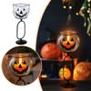 Pumpkin, Glass Candle Holder Brings A Warm Halloween Atmosphere