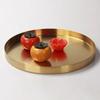 Ronde Vorm Metalen Decoratieve Schalen Roestvrij Staal Sieraden Display Plaat voor Bureau