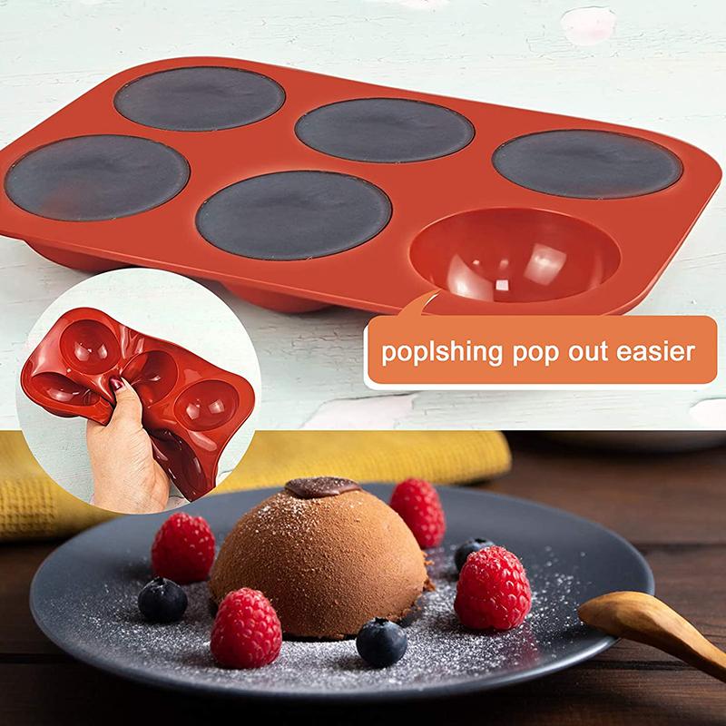 Half Ball Baking Mould Semi Sphere Silicone Mold For Making Hot Chocolate Cocoa Bomb Cake Jelly Dome Mousse Kitchen Accessories