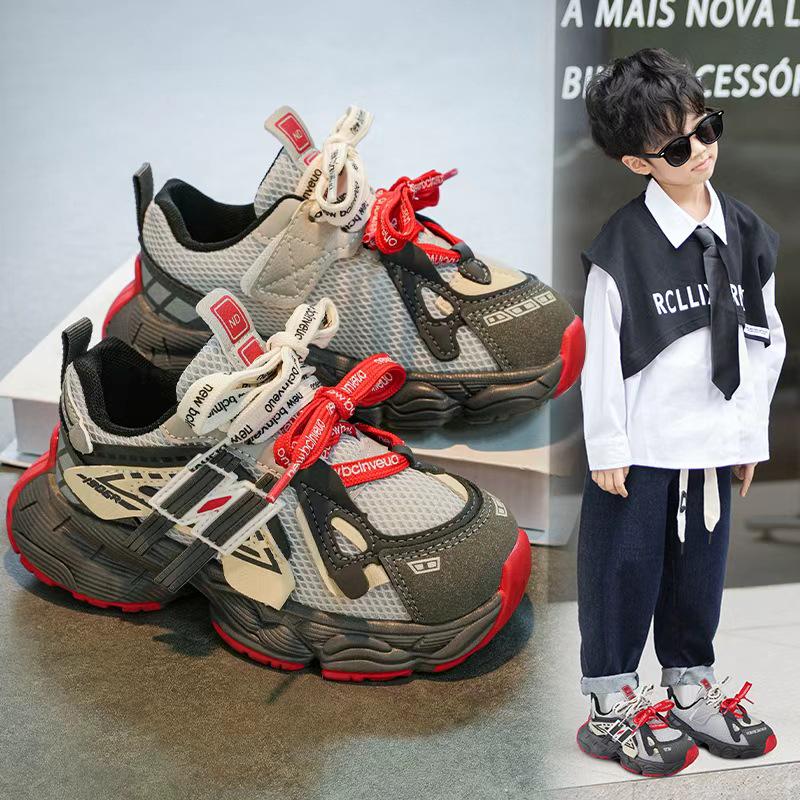 2026 Spring Kids Breathable Mesh Sports Shoes - Fashionable, Non-slip, Thick Sole for Boys & Girls