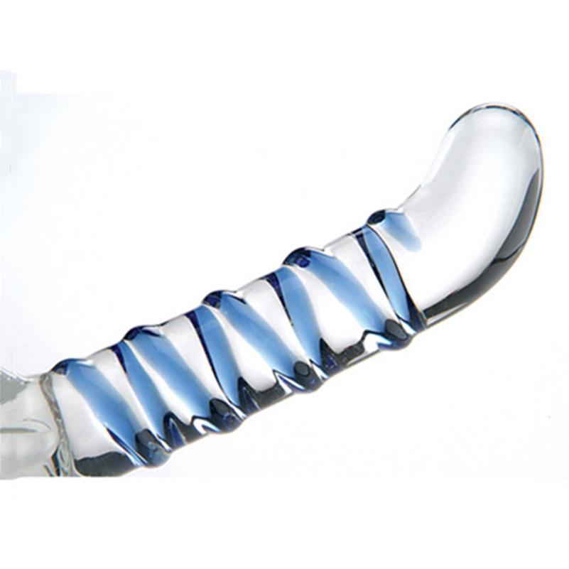 glass anal plug beads rough ball dildo crystal butt plug Due Dong wand sex toys masturbation adult products anus stopper woman