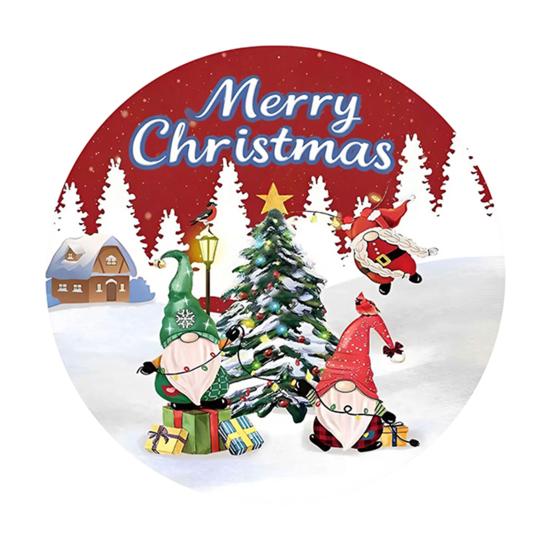 36 Inch Christmas Tree Skirt Cute Snowman/Gnome Rustic Xmas Tree Skirt
