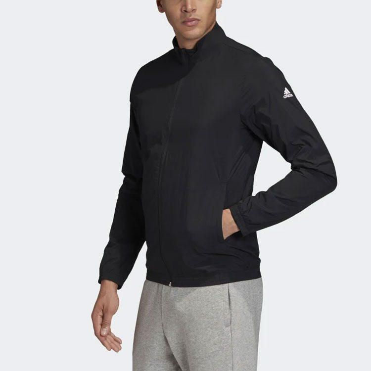 adidas Jackets Men's Black Stand Collar Moderate Other FL3902