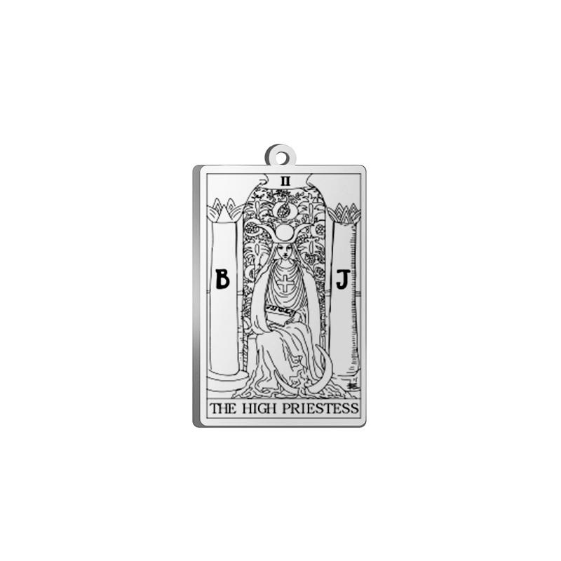 Dawapara Tarot Card Charms for Jewelry Making Astrology Tarot Cards Major Arcana Magic Amulet Stainless Steel Pendants