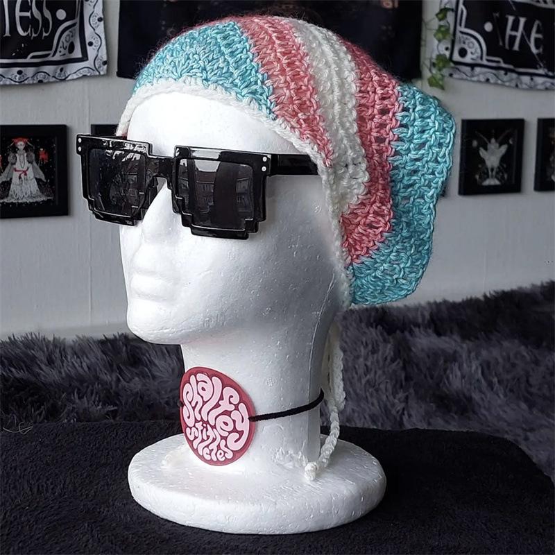 New Handmade Crocheted Children's Triangle Scarf, Snowflake Scarf, Ear Protection Hat, Cute Children's Hat