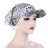 Printed Brim Bandana Hat Paisley Floral Sun Visor Hat Fashion Bandana Scarf  for Women