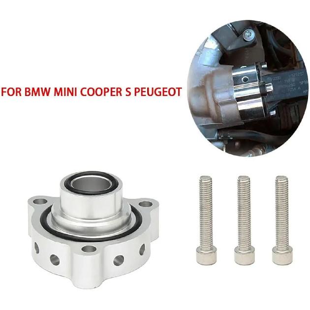 Turbo BOV Blow Off Valve Dump Adaptor Compatible with BMW Cooper S Turbo Engines Silver