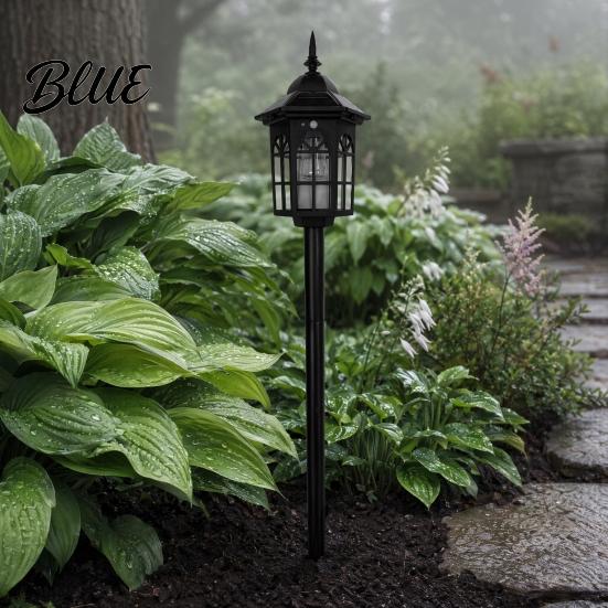 Solar Yard Light Vintage Garden Stake Light Motion Sensor Pathway Lamp Decorative Waterproof Outdoor LED Lantern for Patio Decor Eco Friendly