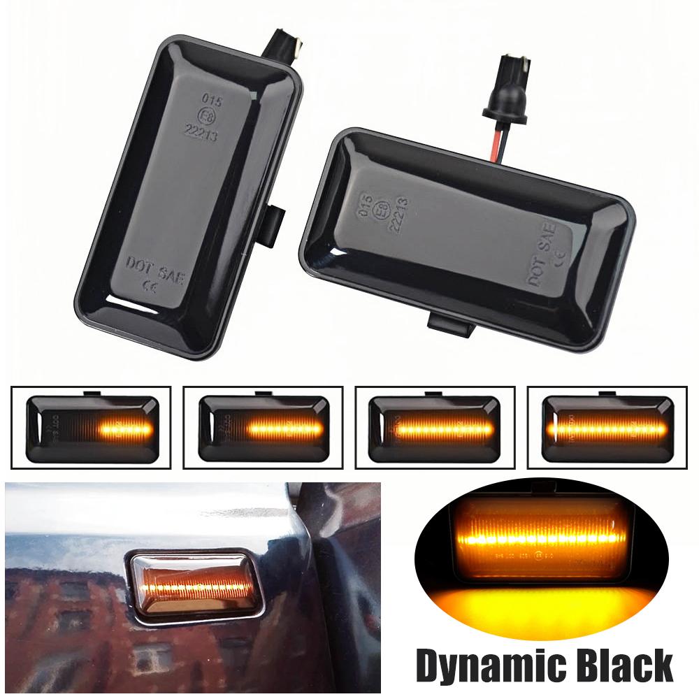 

2Pcs Dynamic LED Side Marker Light Turn Signal Blinker Lamps For VW Golf 2 3 Passat B3 Vento Jetta A2 A3 Seat Ibiza 2 Cordoba 1 Dynamic Black