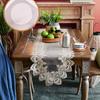 New Lace Table Flag Mesh Hollowed Out Dining Table Flag Coffee Table TV Cabinet Tablecloth European Style Decorative Towel TV Cabinet Cover Cloth