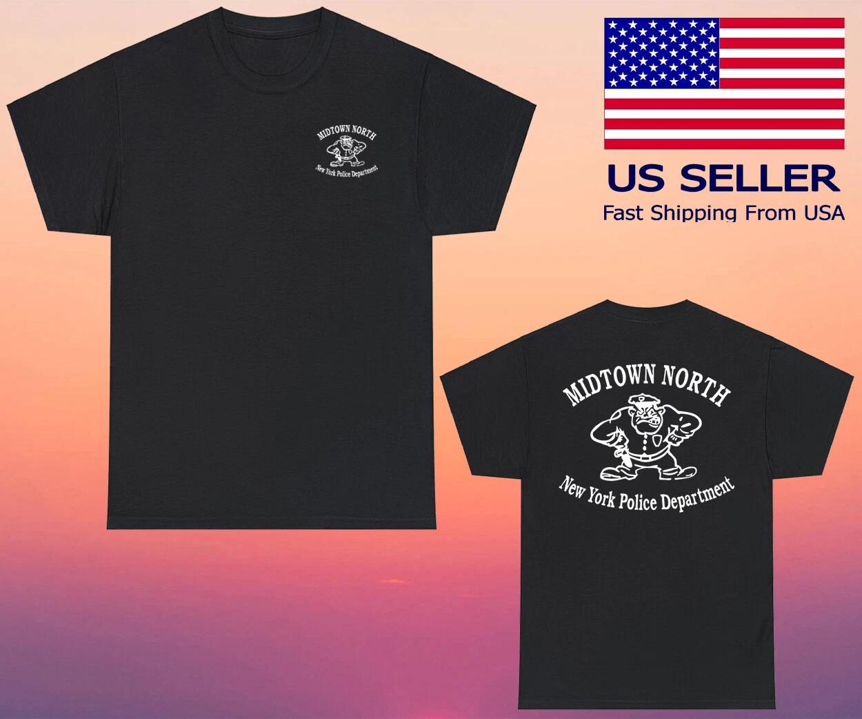 Midtown North New York Police Department Men s Black Size S-5XL S