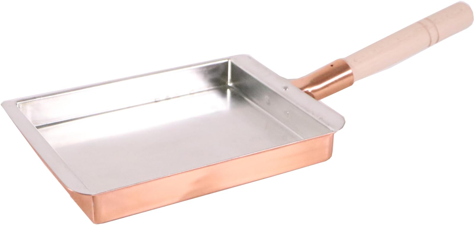 

Endo Shoji TKG Egg Roll Frying Pan 18cm: Copper heat conduction ensures even heating of eggs for a fluffy and delicious result. Gas stove only. Dimens