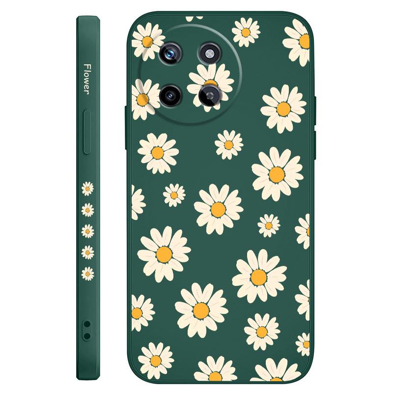 Corrugated Daisy Phone Case For OPPO Realme 11 10 9 9i 8 8i 7 Pro Plus C35 C21Y C25Y C25 4G 5G Liquid Silicone Cover
