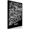 Obraz - Mapa W Negatywie: Porto (1-Częściowy) Pionowy