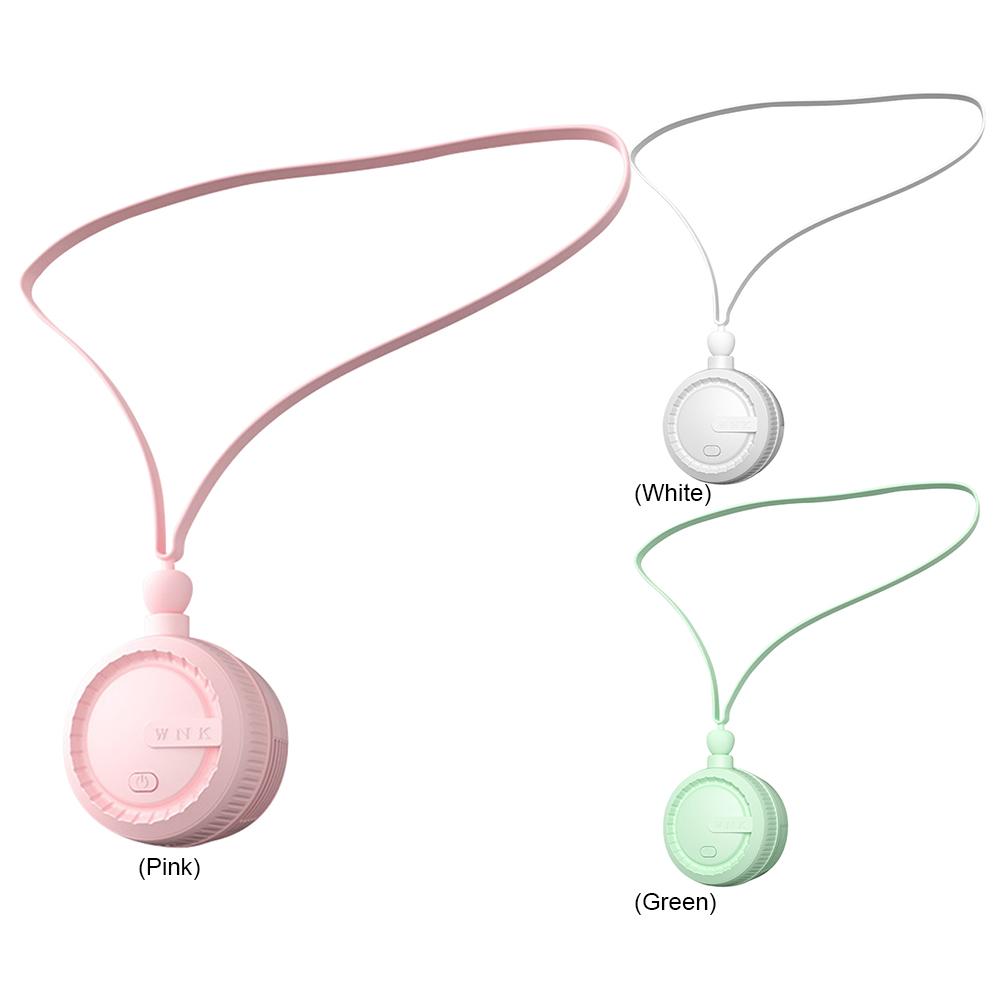 Portable Neck Fan Hanging Neck Fan Adjustable USB Charging Hanging Air Cooler 360 Degree Rotating for Home Office Travel