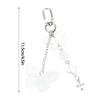 Fashion Heart Bowknot Keychain Pendant Sweet Cute Hanging Decorations Car Keyring Charm for Purse Bag Backpack Handbag