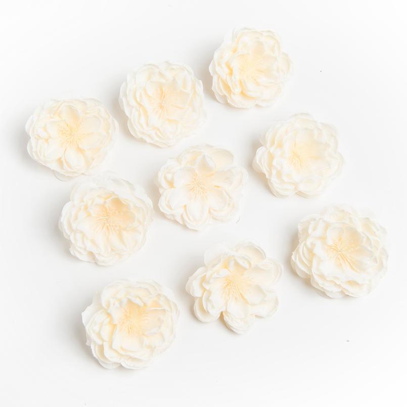 

Artificial Flowers Silk Rose Head Garlands Wedding Bridal Bouquet Flower Wall Headdress DIY Gift Candy Box Home Vase Table Decor 5pcs