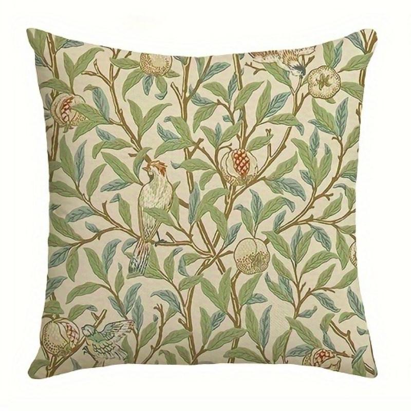 Retro Floral Cushion Covers Farmhouse Style Pillow Covers Decorative Botanical Vintage Garden Porch Patio Sofa Home Decor Room
