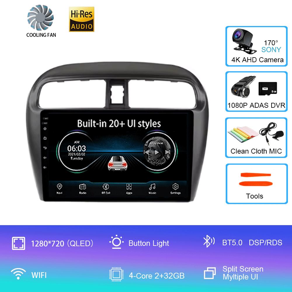 Android 14 Car Radio For Mitsubishi Mirage Attrage 2012-2018 Space Star 2014 Gps Navigation Stereo Multimedia