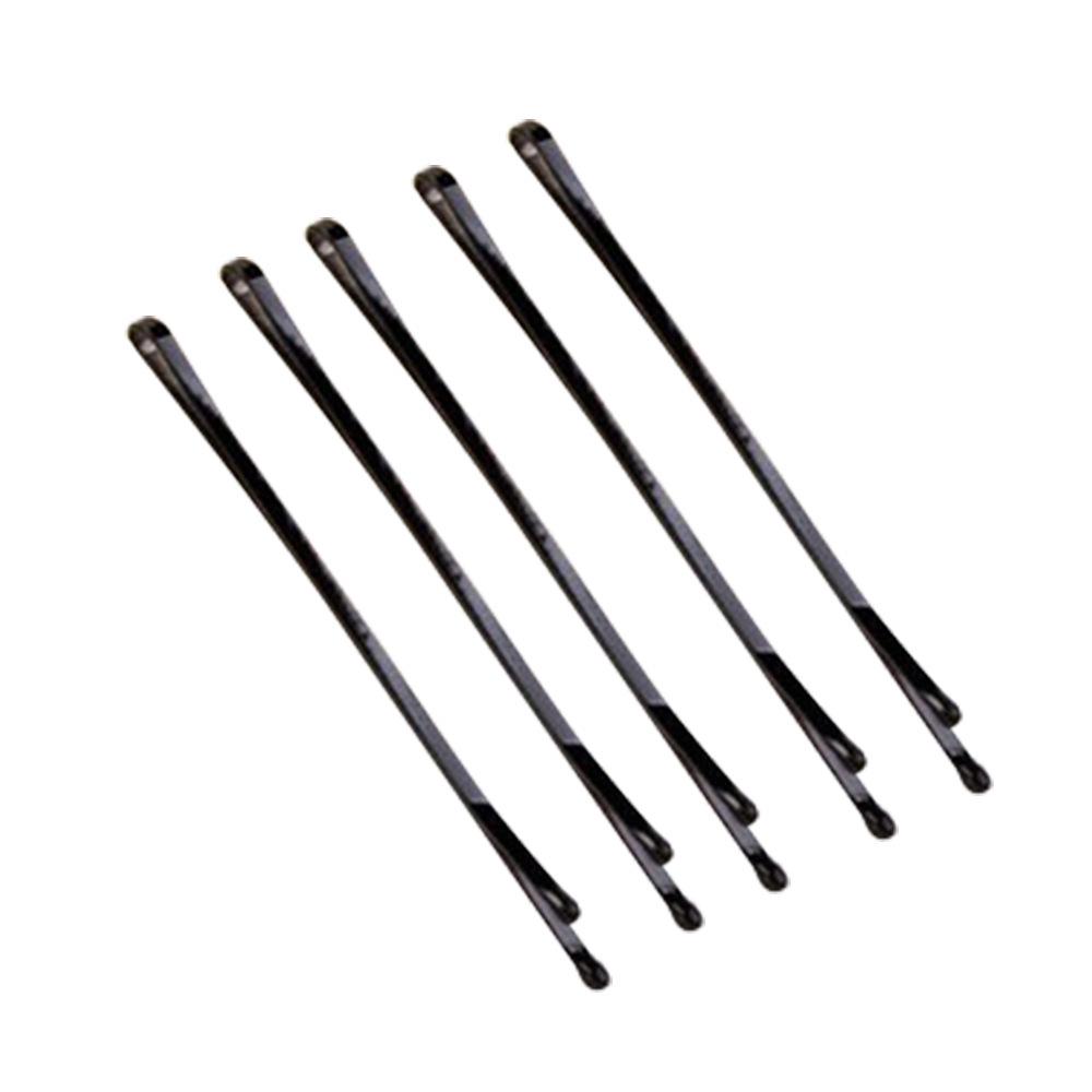 Korean Style Black Thin Metal Hairpin - All-Match Accessory