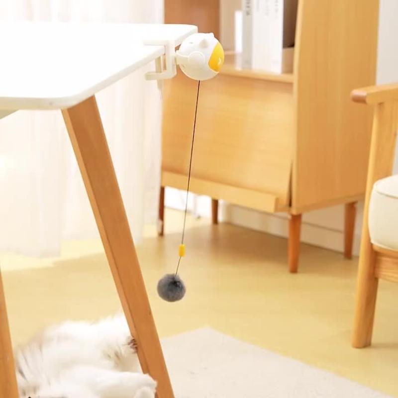 Automatic Cat Teasing Artifact, Intelligent Telescopic Cat Teasing Ball, Self-Hilarity, Electric Pet Toys, Hanging Cat Teasing Toys, Without Battery