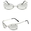 Women's sunglasses, punk style metal personality street photography, fashionable driving beach sunglasses
