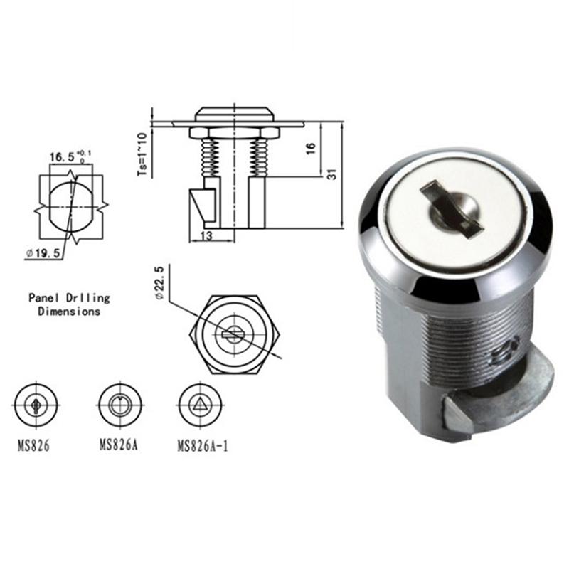 Ms826 Cabinet Cam Lock,Fire Hydrant /Cylindrical/ Press Lock For Distribution Box,Durable Wide Range Of Applications