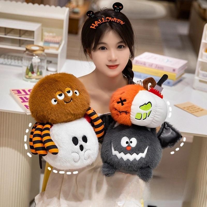 Plush Toy Halloween Spider Skeleton Pumpkin Ghost Bat Cartoon Fill Gift Doll