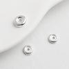 S925 Sterling Silver Flat Round Spacer Beads for DIY Bracelet Weaving