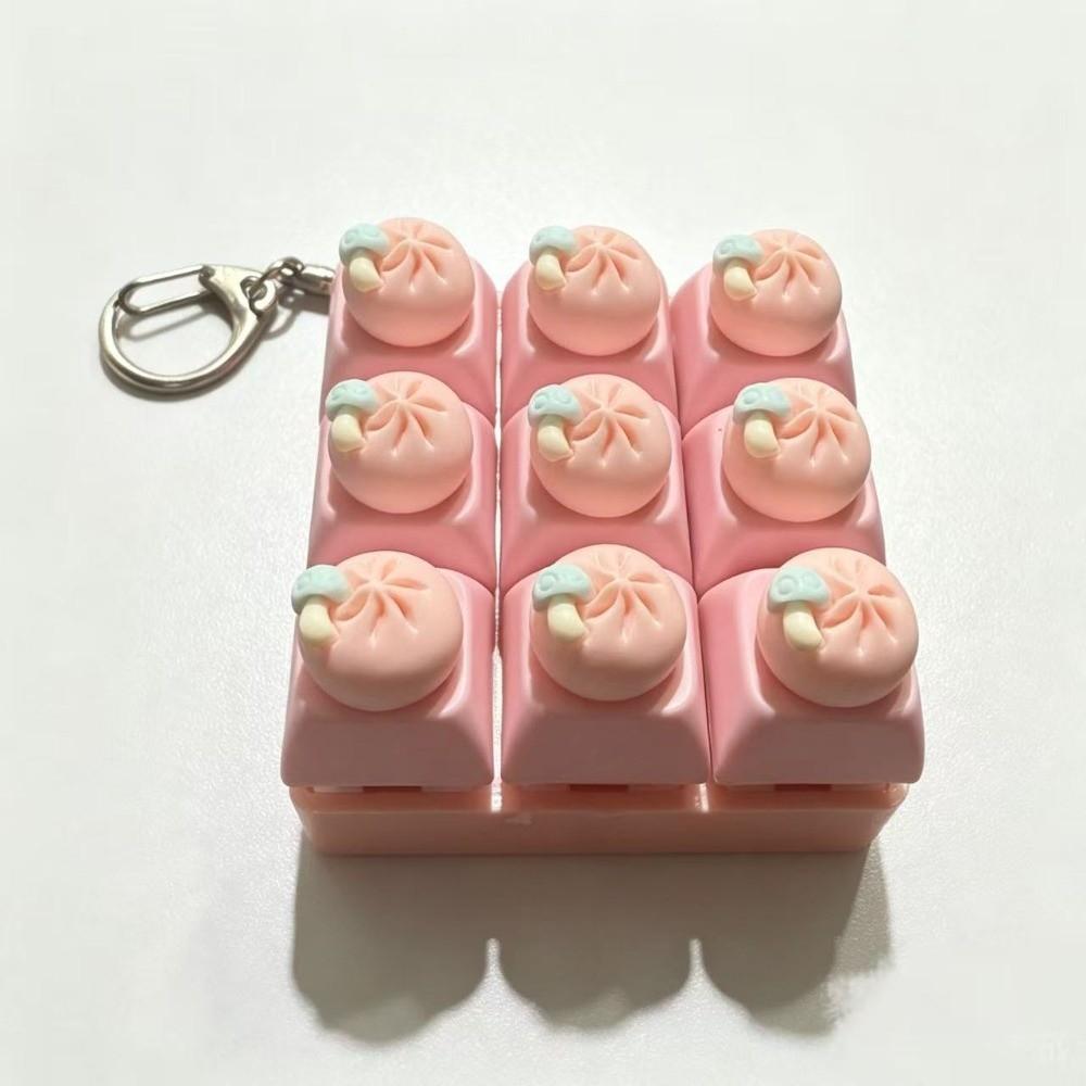 9 Button Keyboard Fidget Toy Dumpling Mini Keyboard Keychain Accessories Gift