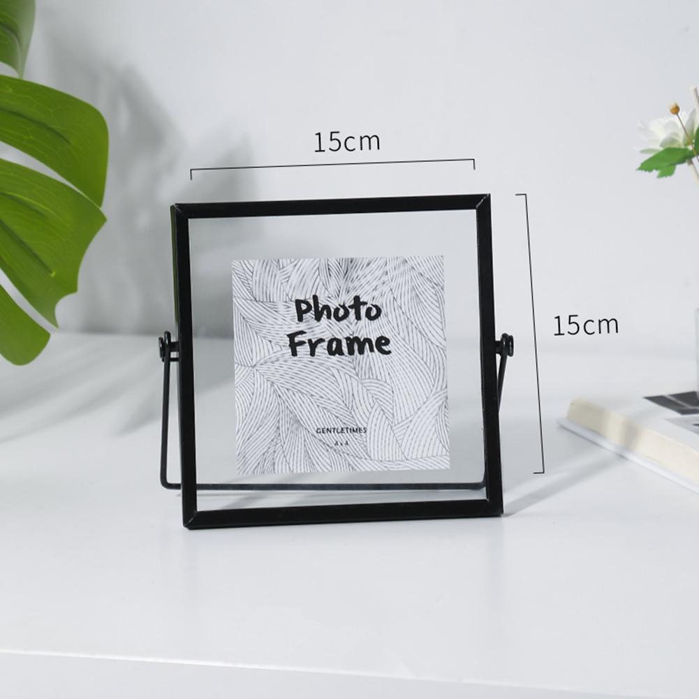 4palcový 6palcový skleněný fotorámeček pro kutily Ručně vyráběný kreativní jednoduchý rámeček na obraz ze sušených květin Minimalistický stolní ornament