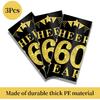 3 Packs Black Gold 60th Birthday Tablecloth Decorations for Men Women, Cheers to 60 Years Table Cover Party Supplies, Sixty Years Old Birthday