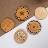Kreative Lotusblumen-Getränkeuntersetzer aus Holz, rund, Tassenunterlage, Tischset für Tee, Kaffeetasse, Tischset, Heimdekoration, Küchenzubehör