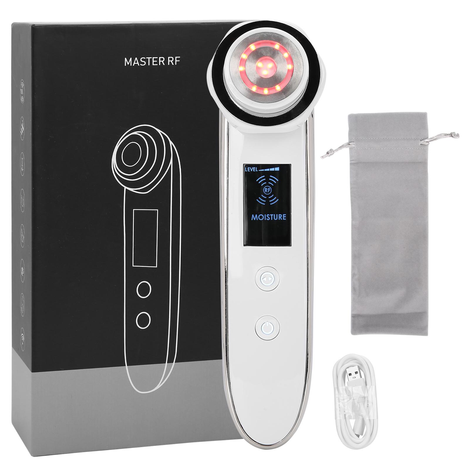 

RF-ионная очистка косметической машины Светотерапия EMS Вибрационный косметический инструмент для лица