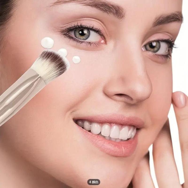4Pcs Dual Ended Foundation Blush Brush Soft Bristles Professional Cosmetic Loose Powder Concealer Brush Makeup Tools