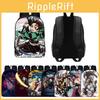 Stylish Demon Slayer School Bag Backpack With Adjustable Comfortable Straps For Boys And Girls