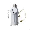 3 Prong Bulb Plug Adapter E26 Light Converter Pull Chain Switch Polarized Outlet