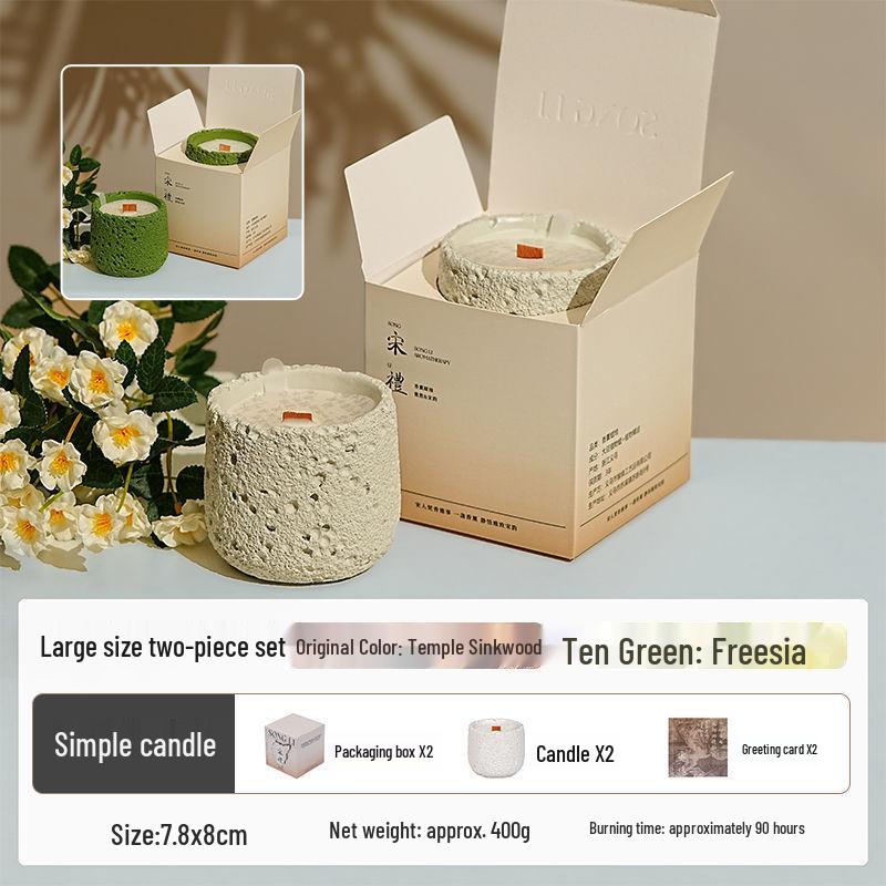 Luxury Cement Cup Aromatherapy Candle: Long-Lasting Fragrance and Elegant Ornament for a High-End Ambiance, Perfect Birthday Gift