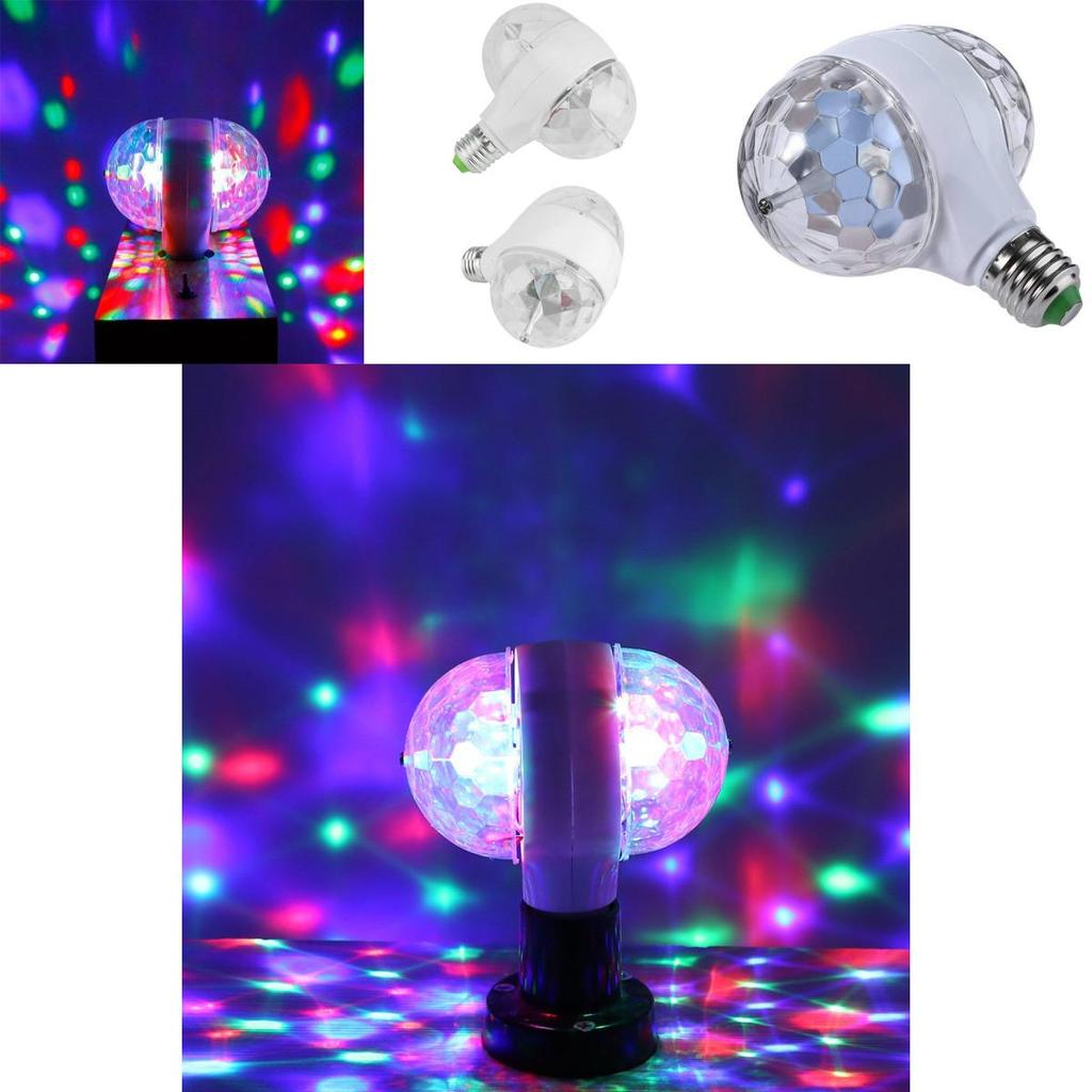 E27 6w Double-headed Led Ball Stage Rgb Light Bulb Perfect For Ktv And Disco Parties